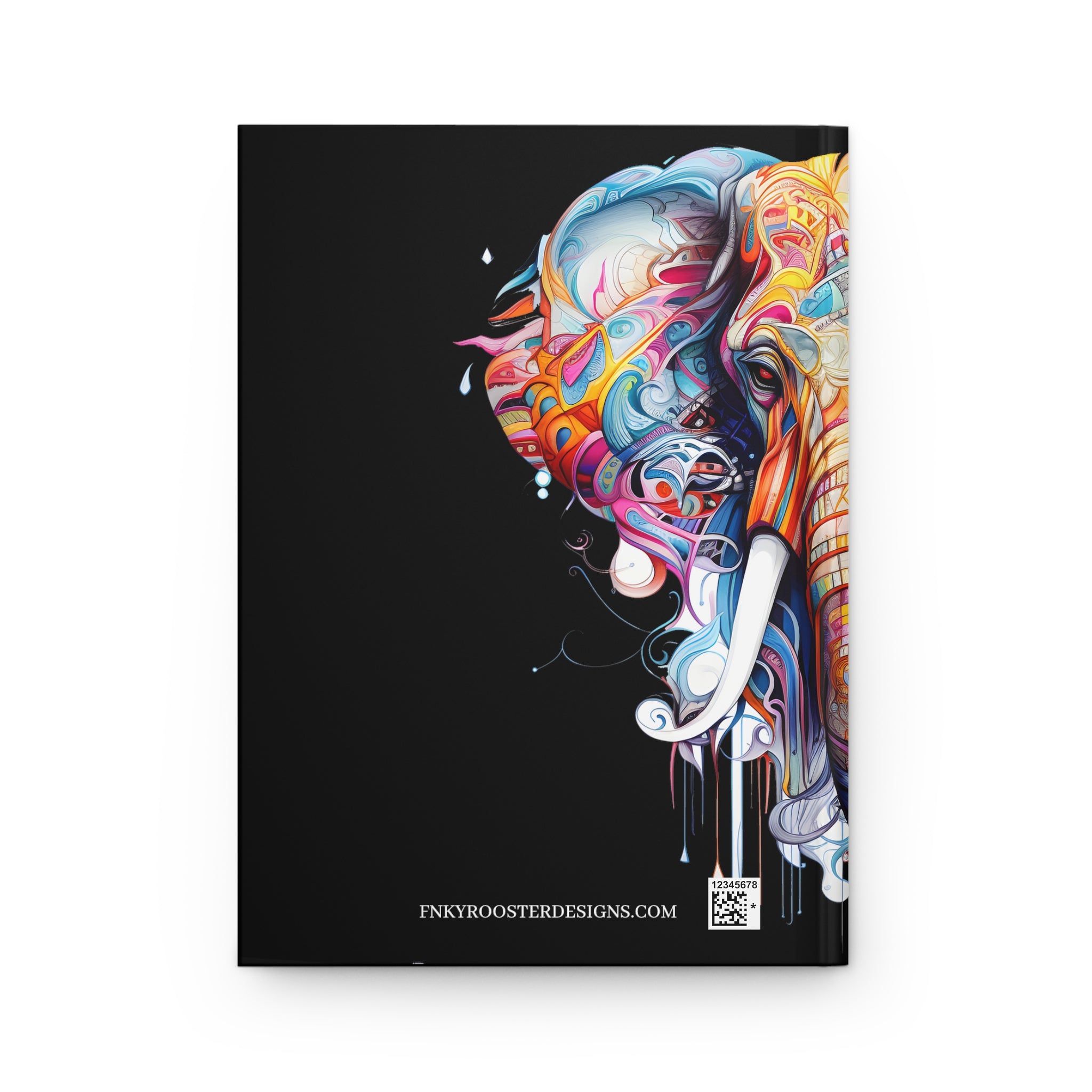 Sacred Holi Elephant Hardcover Black Journal  (Back to School / Gratitude / Manifesting Journal)