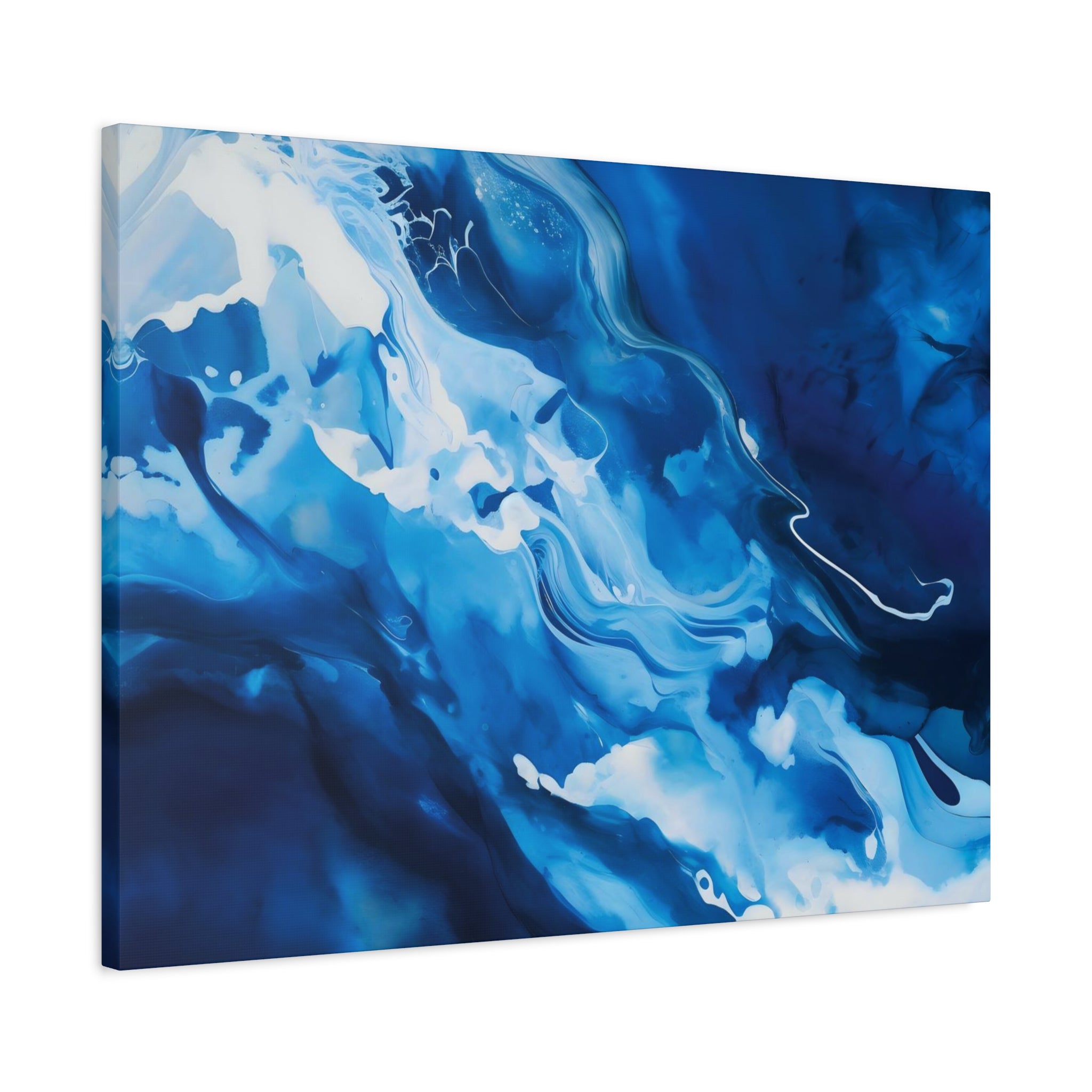 Stunning Blue Watercolor Canvas Art - Tranquil Wall Decor in Multiple Sizes - Perfect for Home & Office Spaces