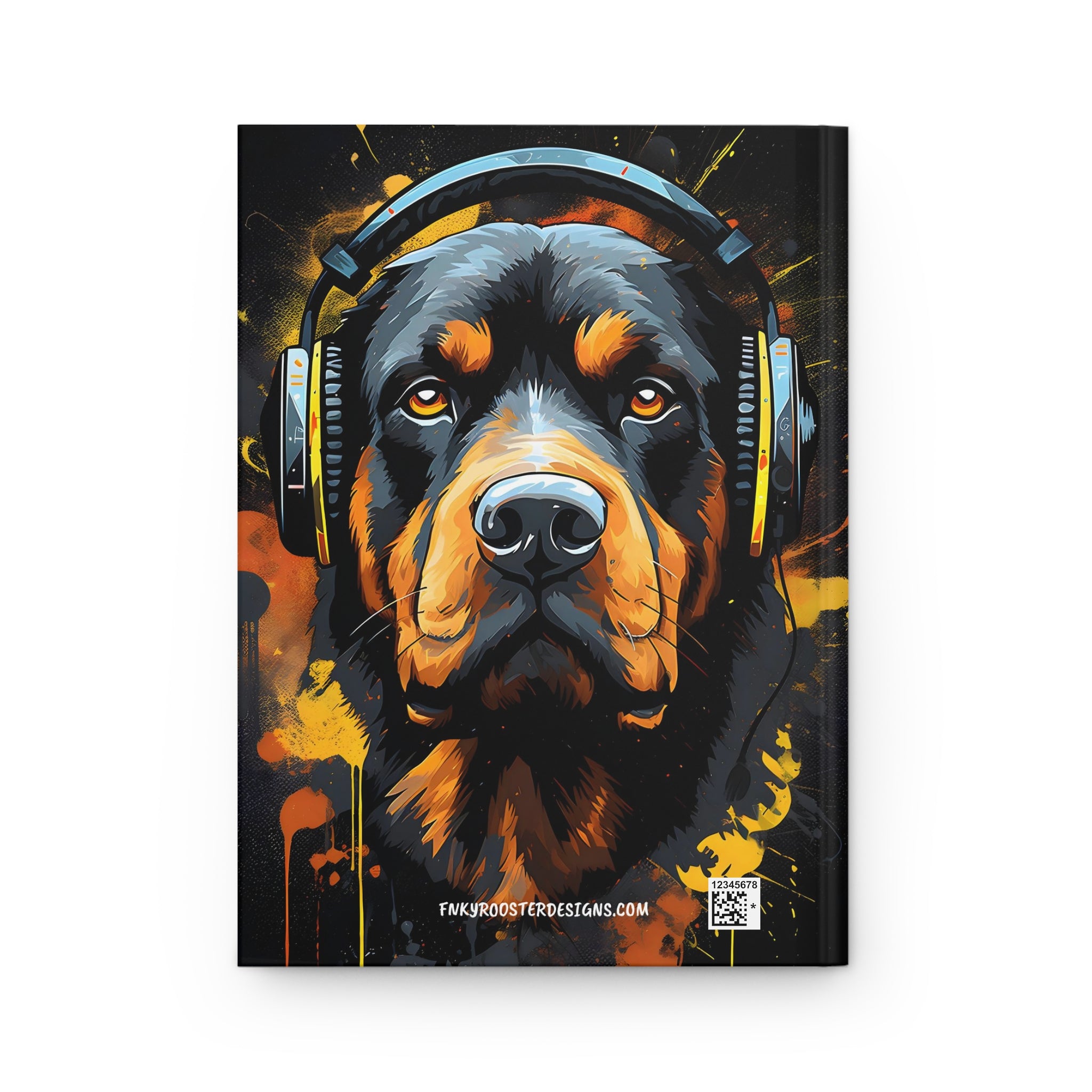 Rottweiler Rumble Street Art Hardcover Journal Great gift for Dog lovers (Gratitude / Manifesting / Affirmation)
