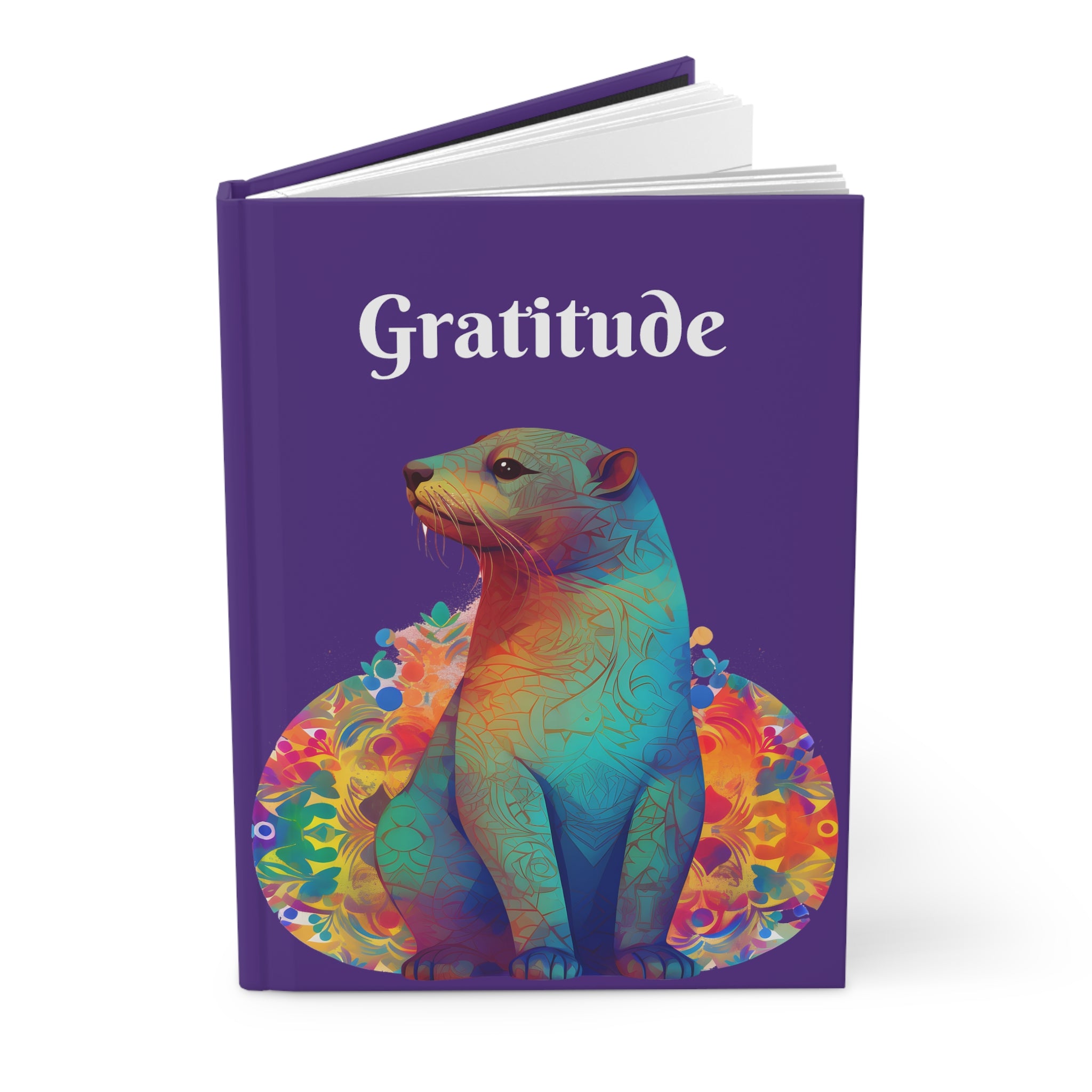 Grateful Otter Purple Hardcover Journal (Back to School / Gratitude / Manifesting Journal)