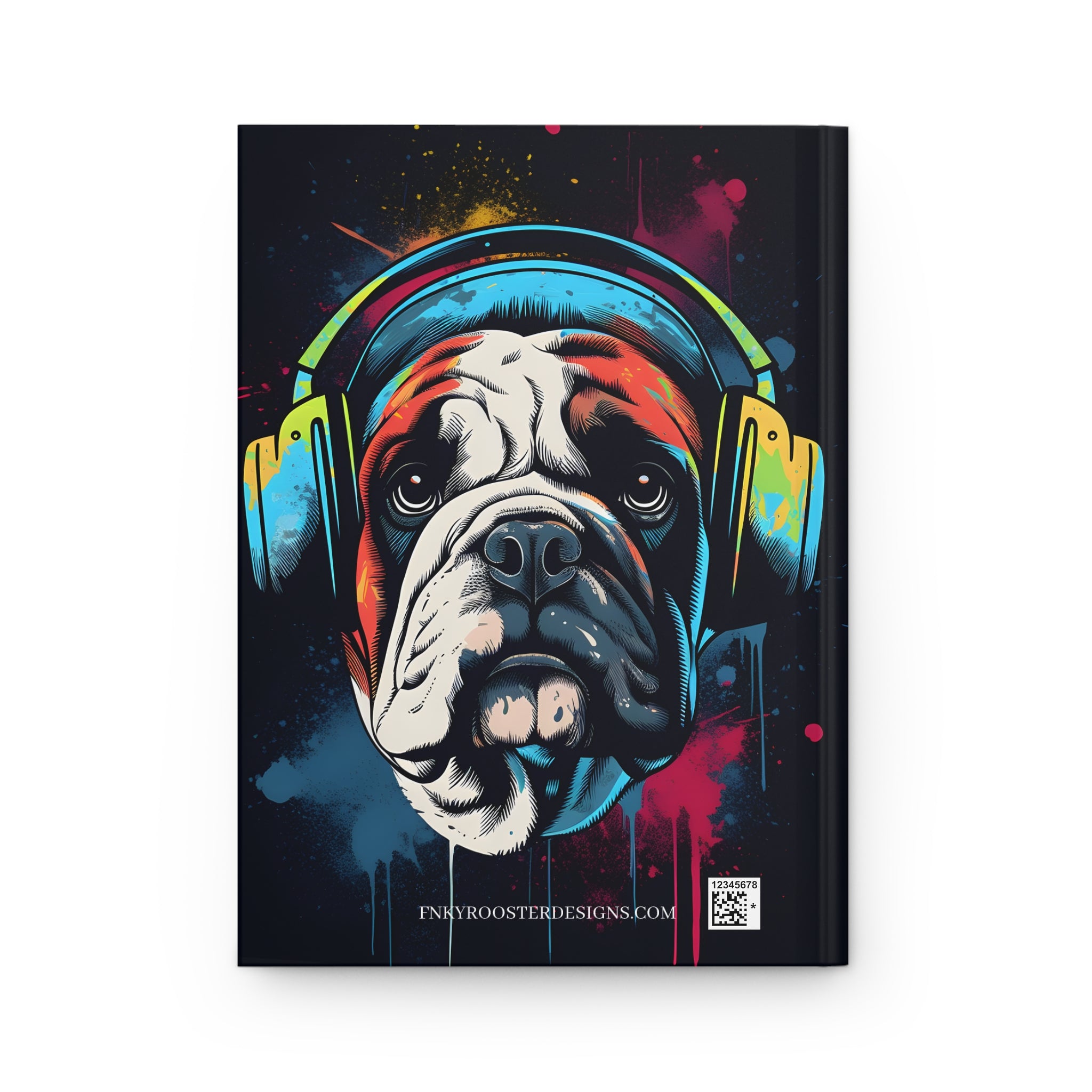 Bulldog Blitz Street Art  Hardcover Journal (Back to School / Gratitude / Manifesting Journal)