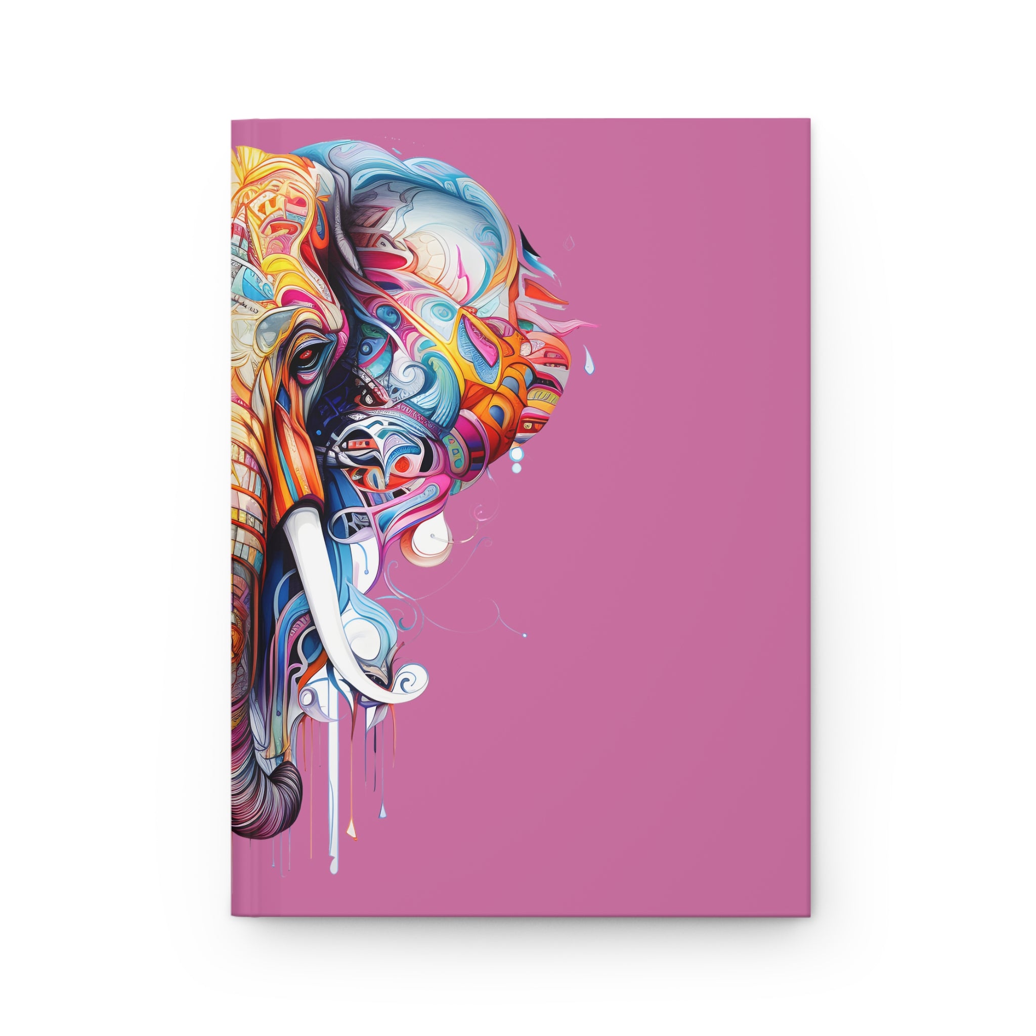 Sacred Geometric Elephant Hardcover Pink Journal  (Back to School / Gratitude / Manifesting Journal)