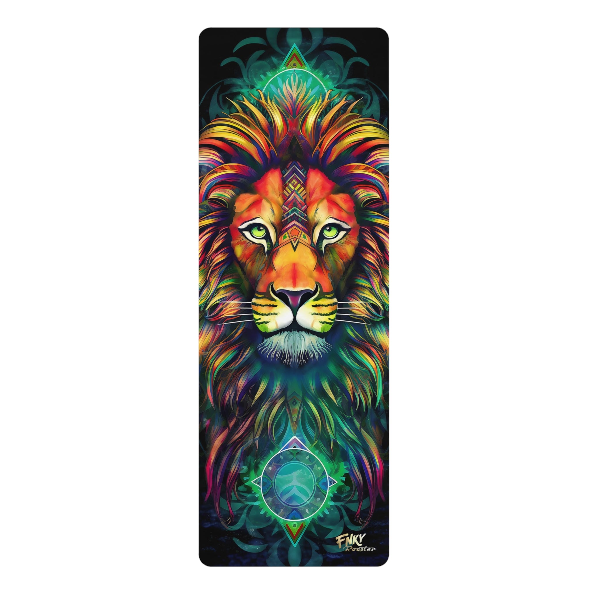 Zodiac-Inspired Lion Yoga Mat – Perfect for Vinyasa, Ashtanga, Pilates & Home Workouts – One Size, Microfiber Suede Top, Non-Slip Rubber Bottom