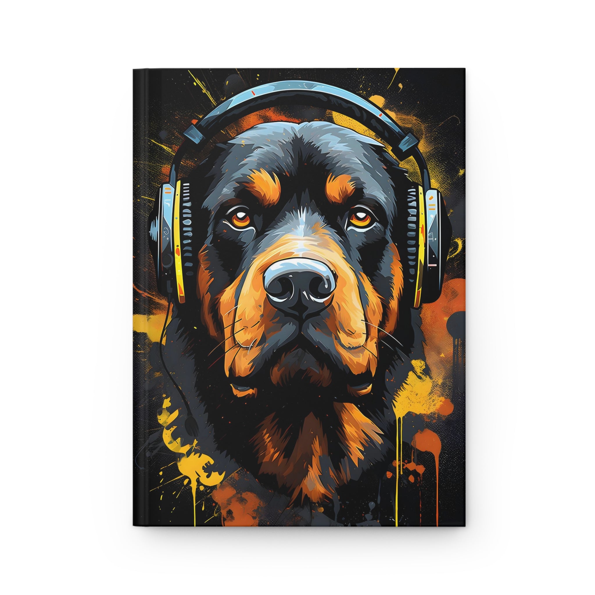 Rottweiler Rumble Street Art Hardcover Journal Great gift for Dog lovers (Gratitude / Manifesting / Affirmation)