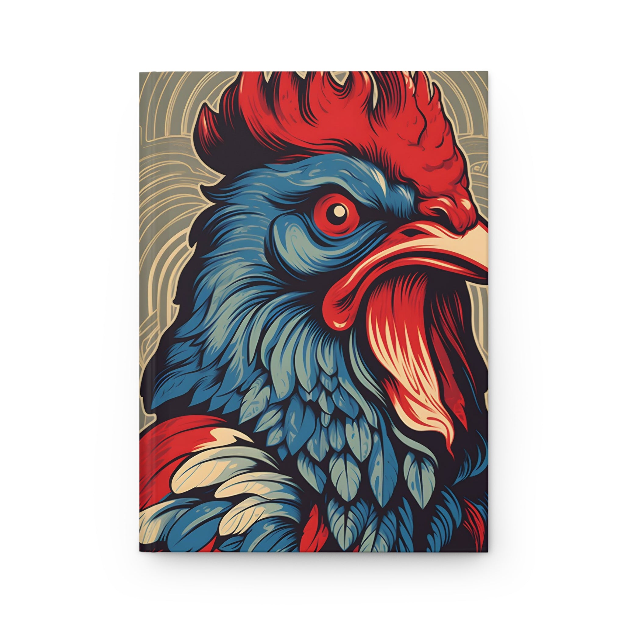 Red, White, and Blue Rooster Hard Cover Diary or Journal  (Back to School / Gratitude / Manifesting Journal)