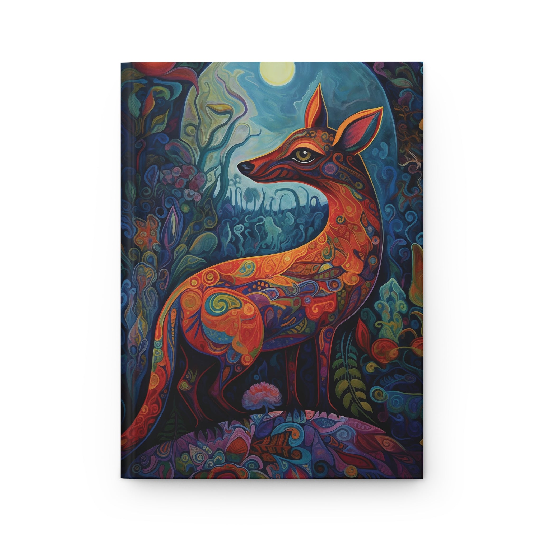 Psychedelic Fox Hardcover Journal