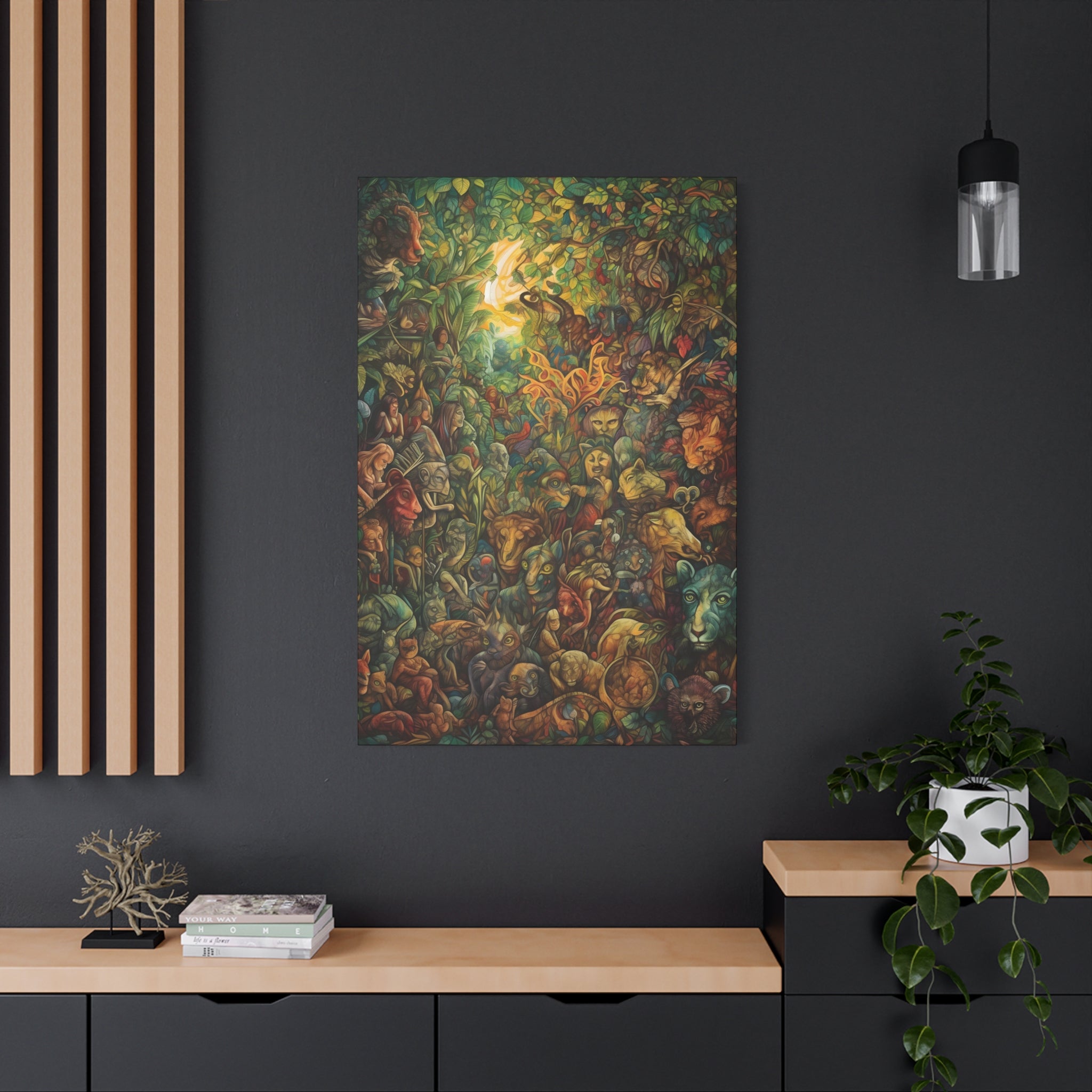Life Canvas Print - Peruvian Art Inspired  - Spiritual Wall Art  Canvas Stretched, 1.25'' (Series 2 -Life)