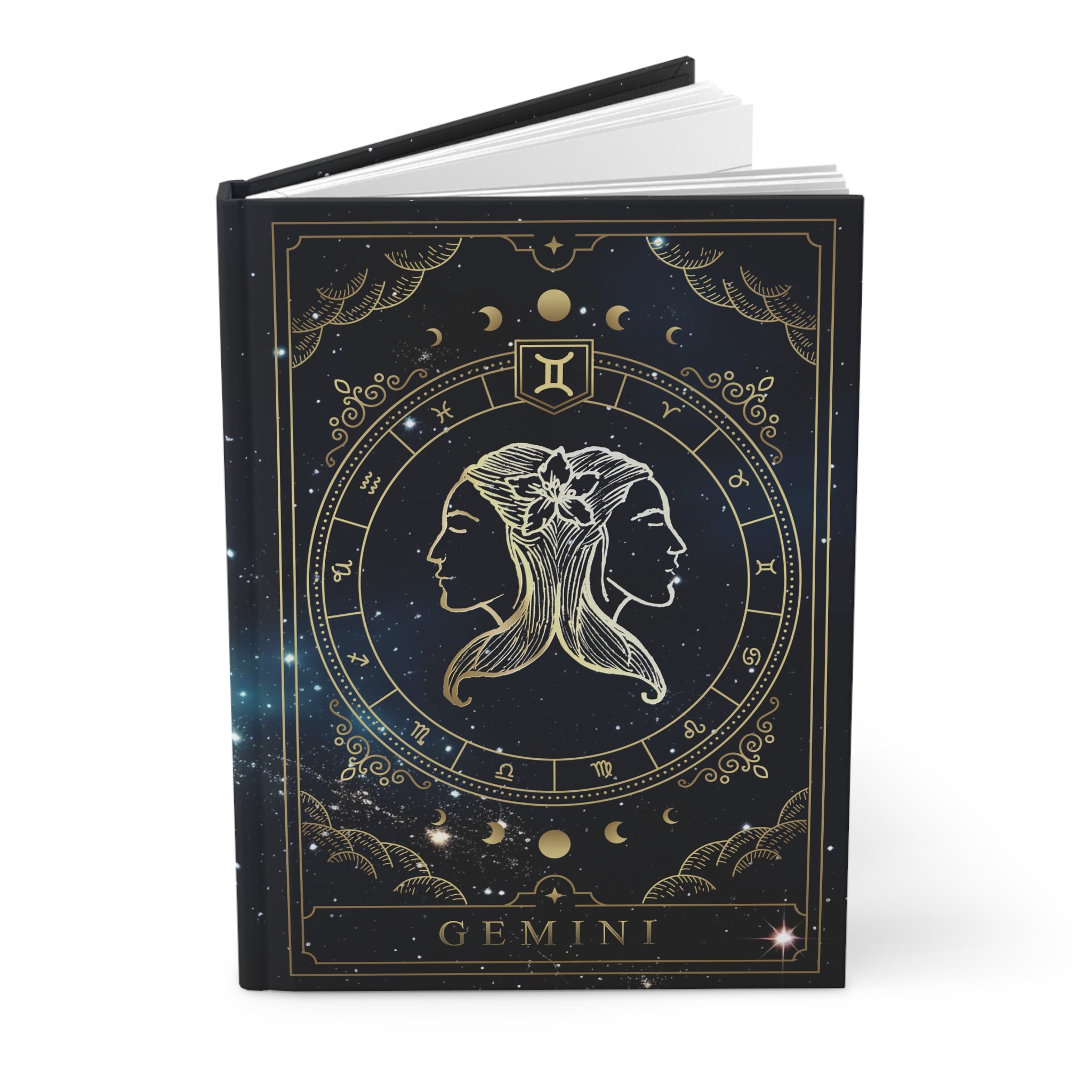 Gemini Horoscope Zodiac Matte Hardcover Journal – Rule Lined Pages for the Dynamic Gemini