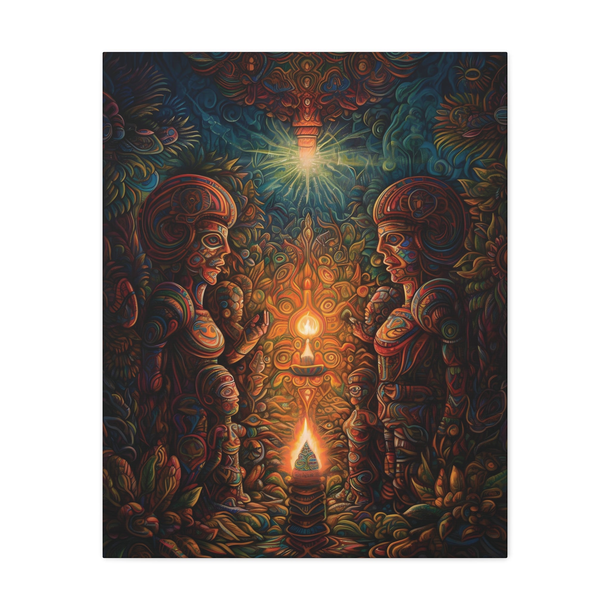 Teachers of the Light # 1 Canvas Print - Spiritual Wall Art  Canvas Stretched, 1.25''