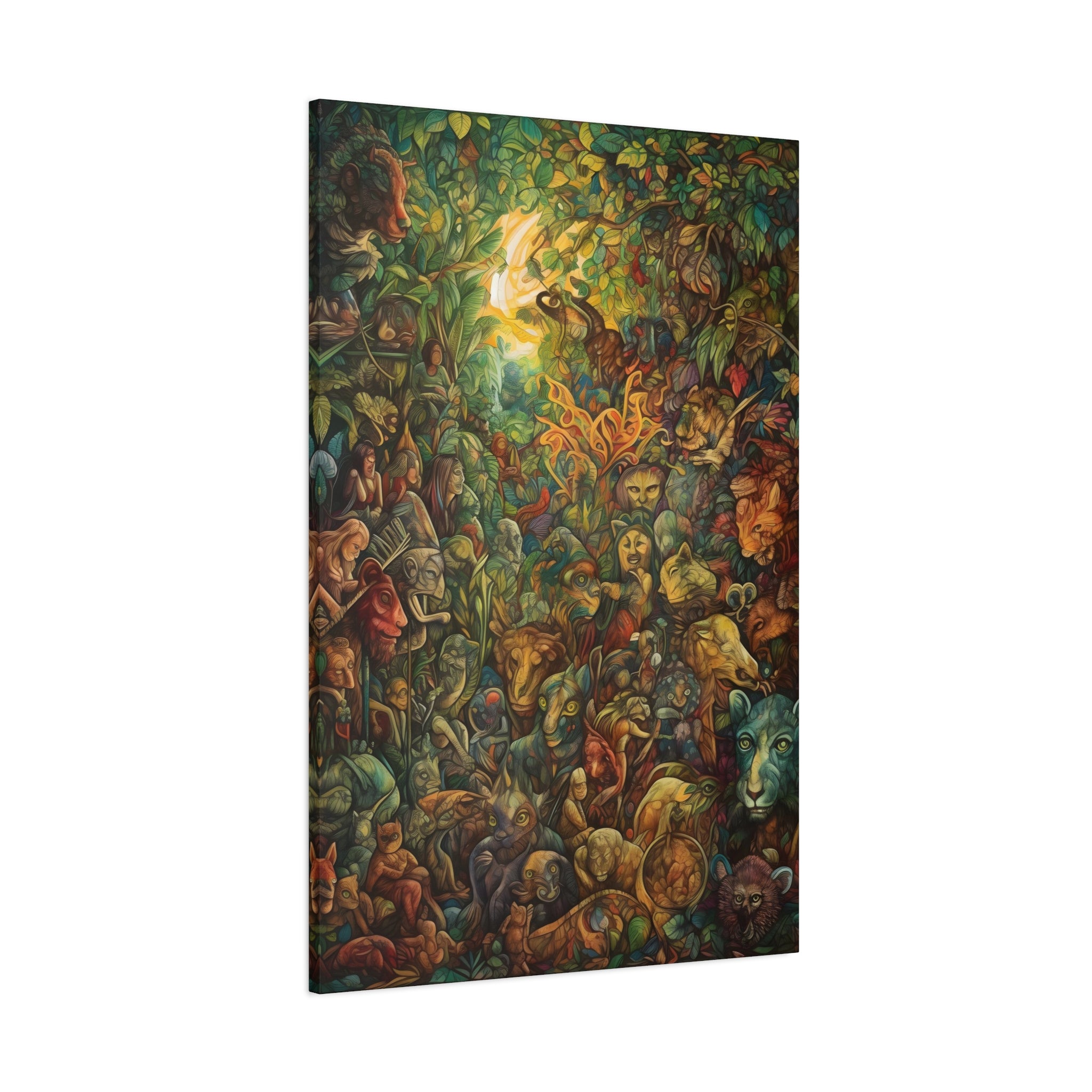 Life Canvas Print - Peruvian Art Inspired  - Spiritual Wall Art  Canvas Stretched, 1.25'' (Series 2 -Life)