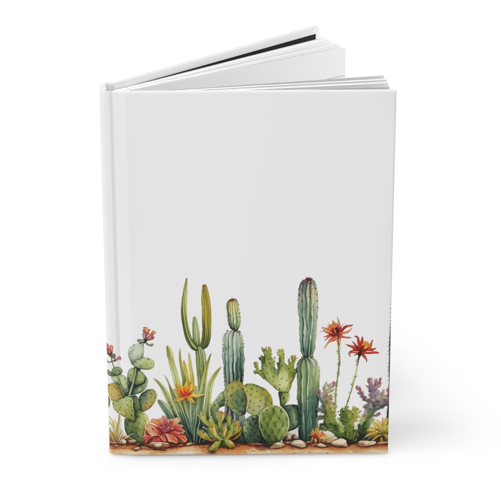 Serene Cactus Oasis Hardcover Journal (Back to School / Gratitude / Manifesting Journal)
