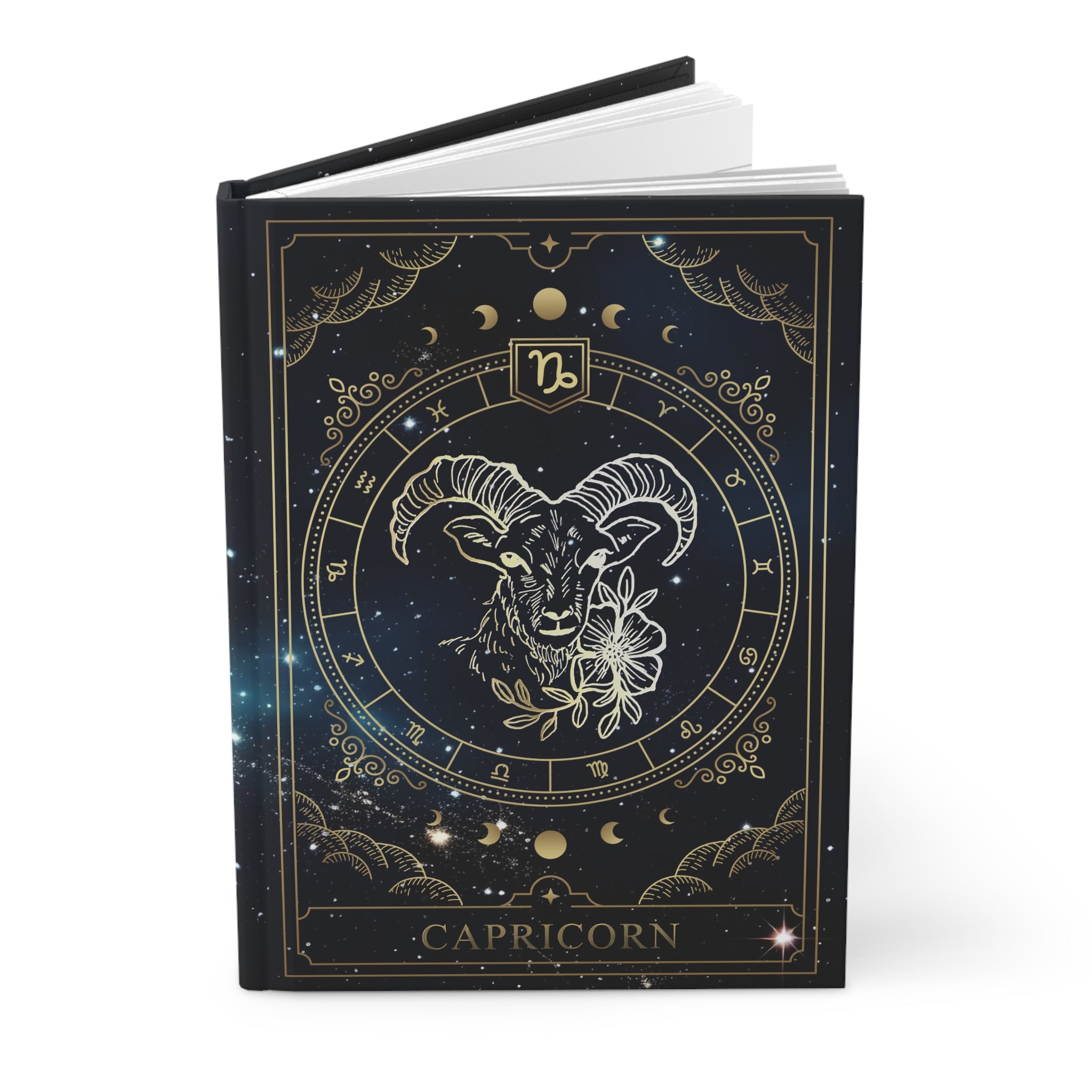 Capricorn Horoscope Zodiac Matte Hardcover Journal – Rule Lined Pages for the Ambitious Capricorn