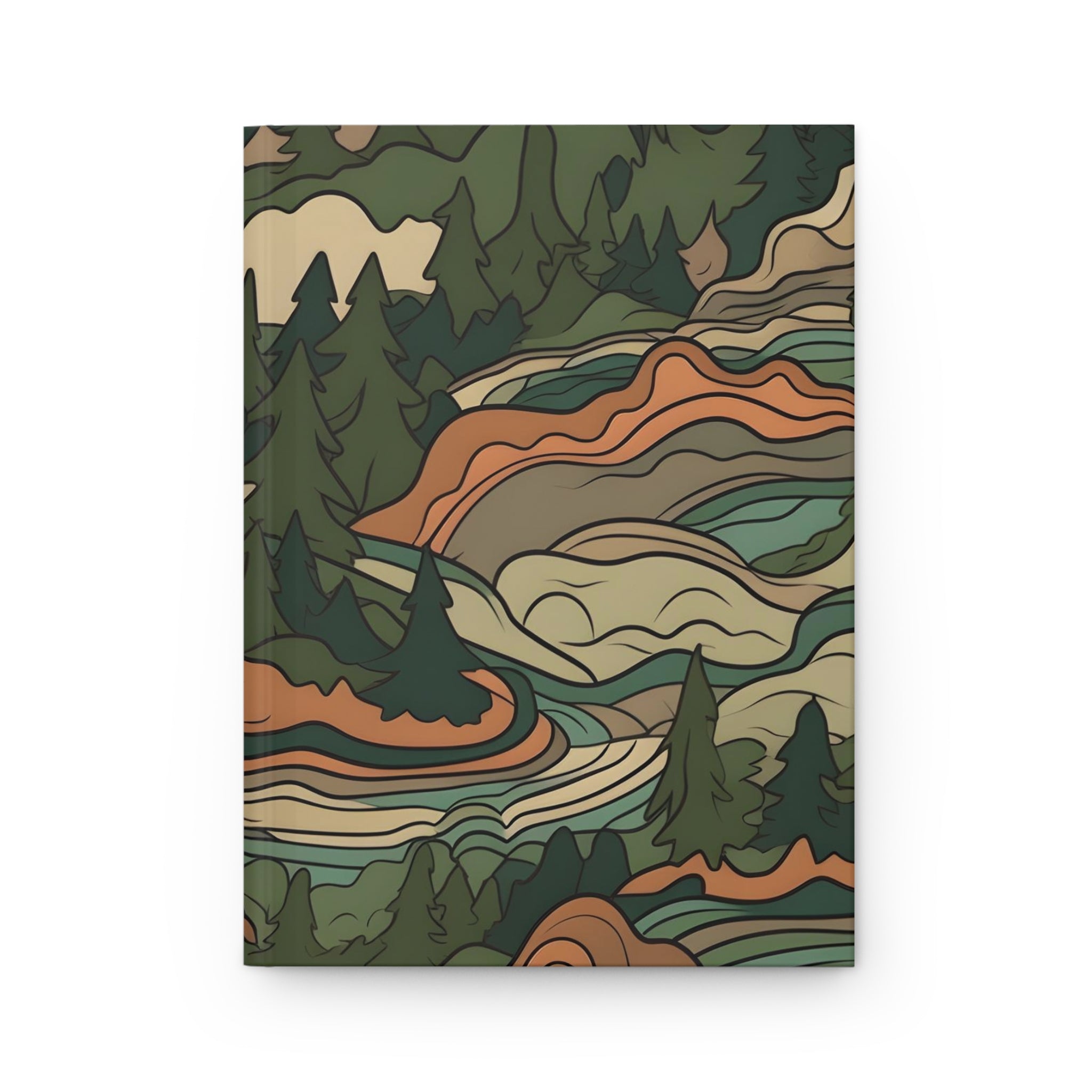 Mountain Camouflage Hardcover Journal - Ruled Pages - Outdoor Adventure Notebook - Hiking, Camping, Hunting Journal - Gift for Nature Lovers