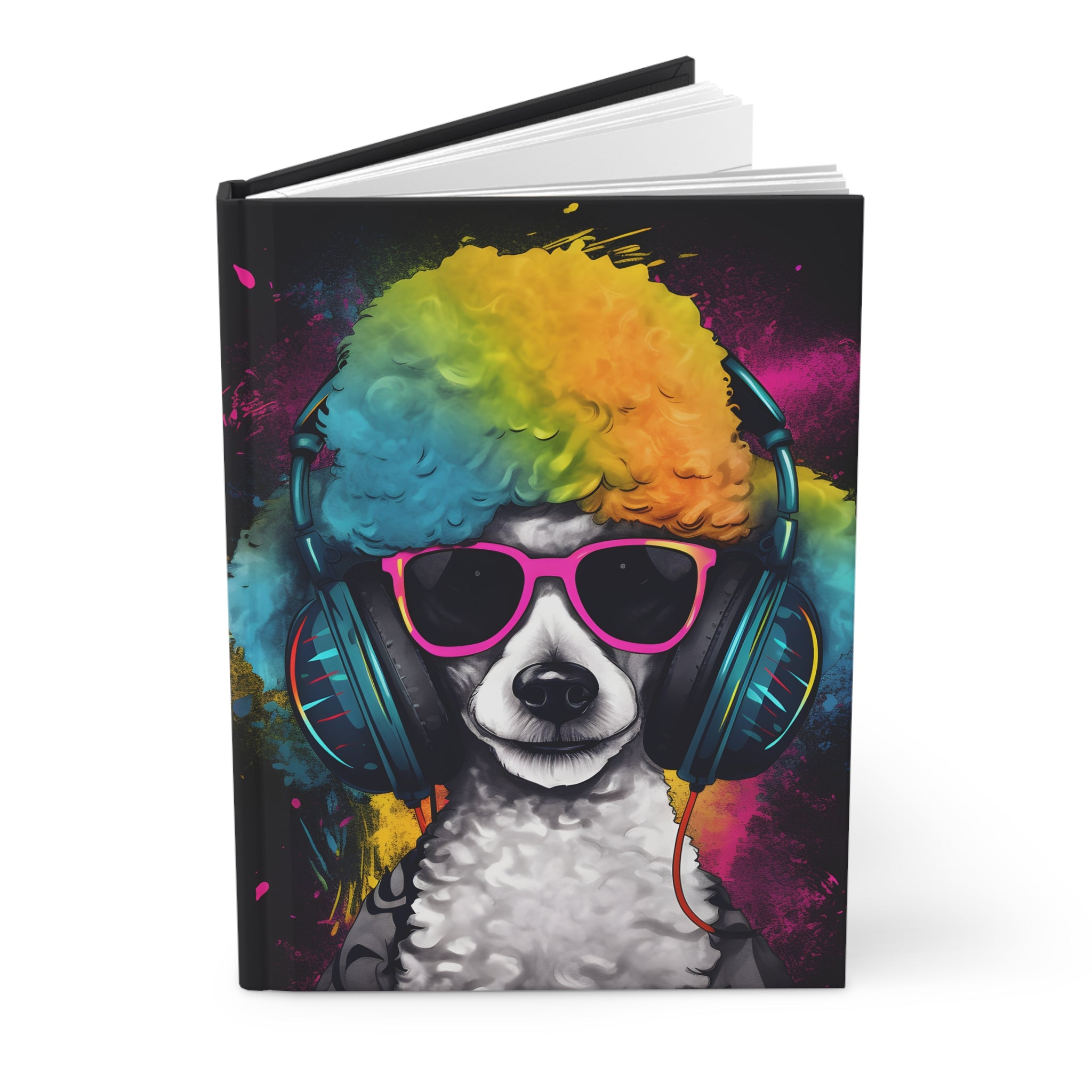 Street Chic Poodle Hardcover Journal Great gift for Dog lovers (Gratitude / Manifesting / Affirmation)