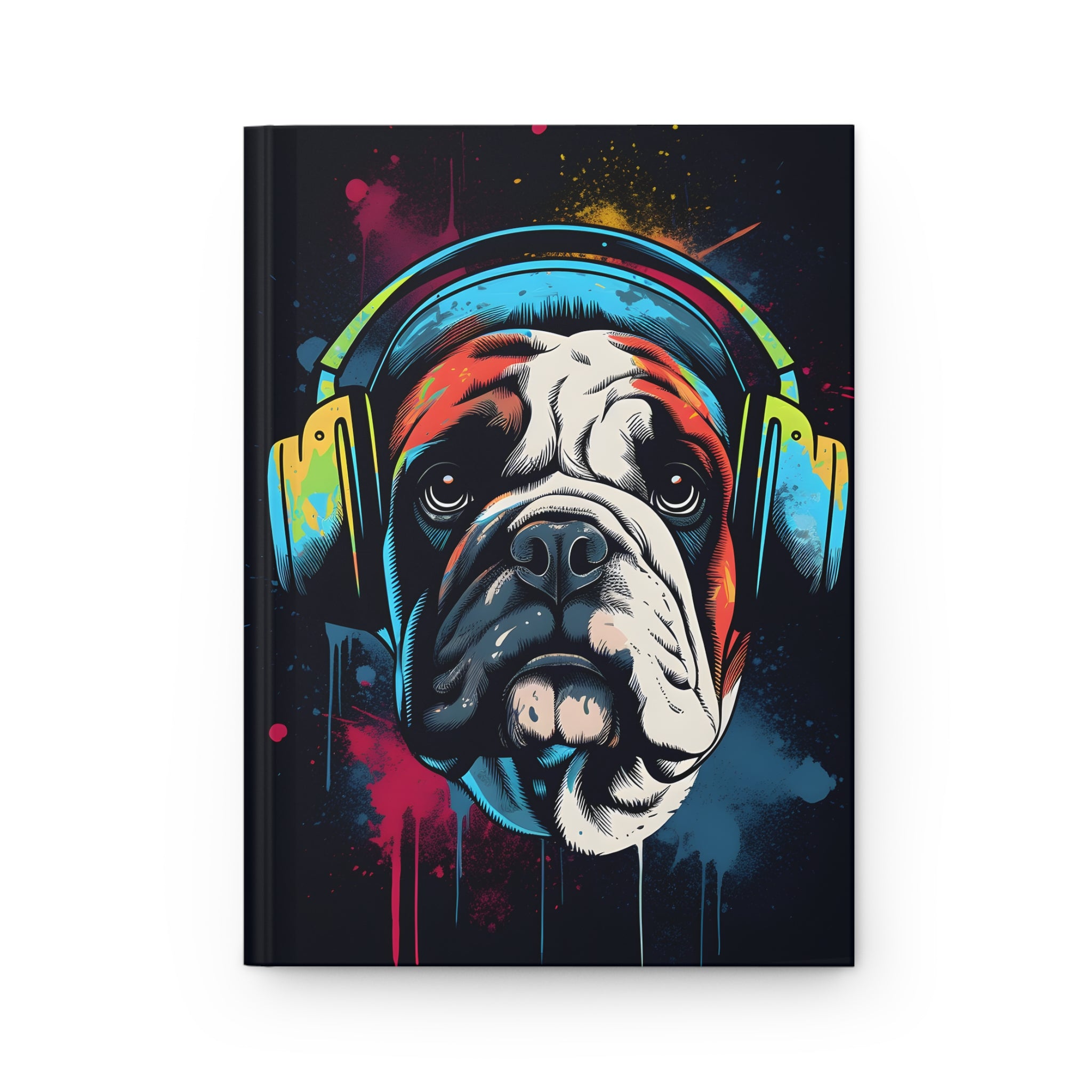 Bulldog Blitz Street Art  Hardcover Journal (Back to School / Gratitude / Manifesting Journal)