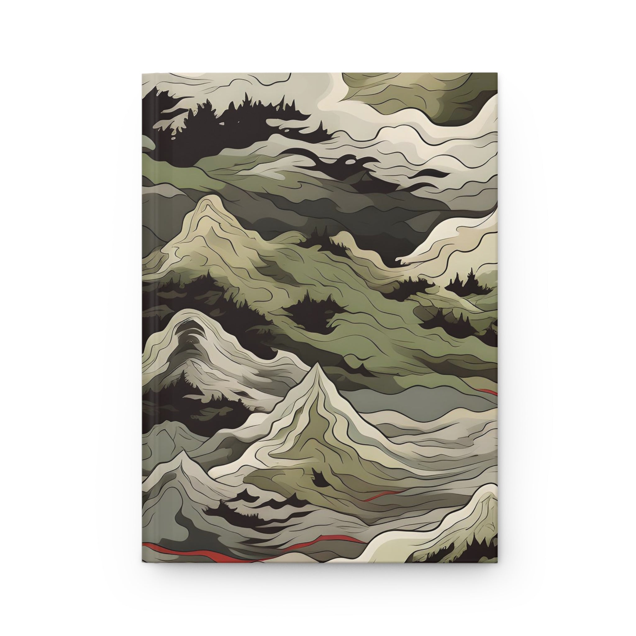 Mountain Camouflage Hardcover Journal - Ruled Pages - Outdoor Adventure Notebook - Hiking, Camping, Hunting Journal - Gift for Nature Lovers