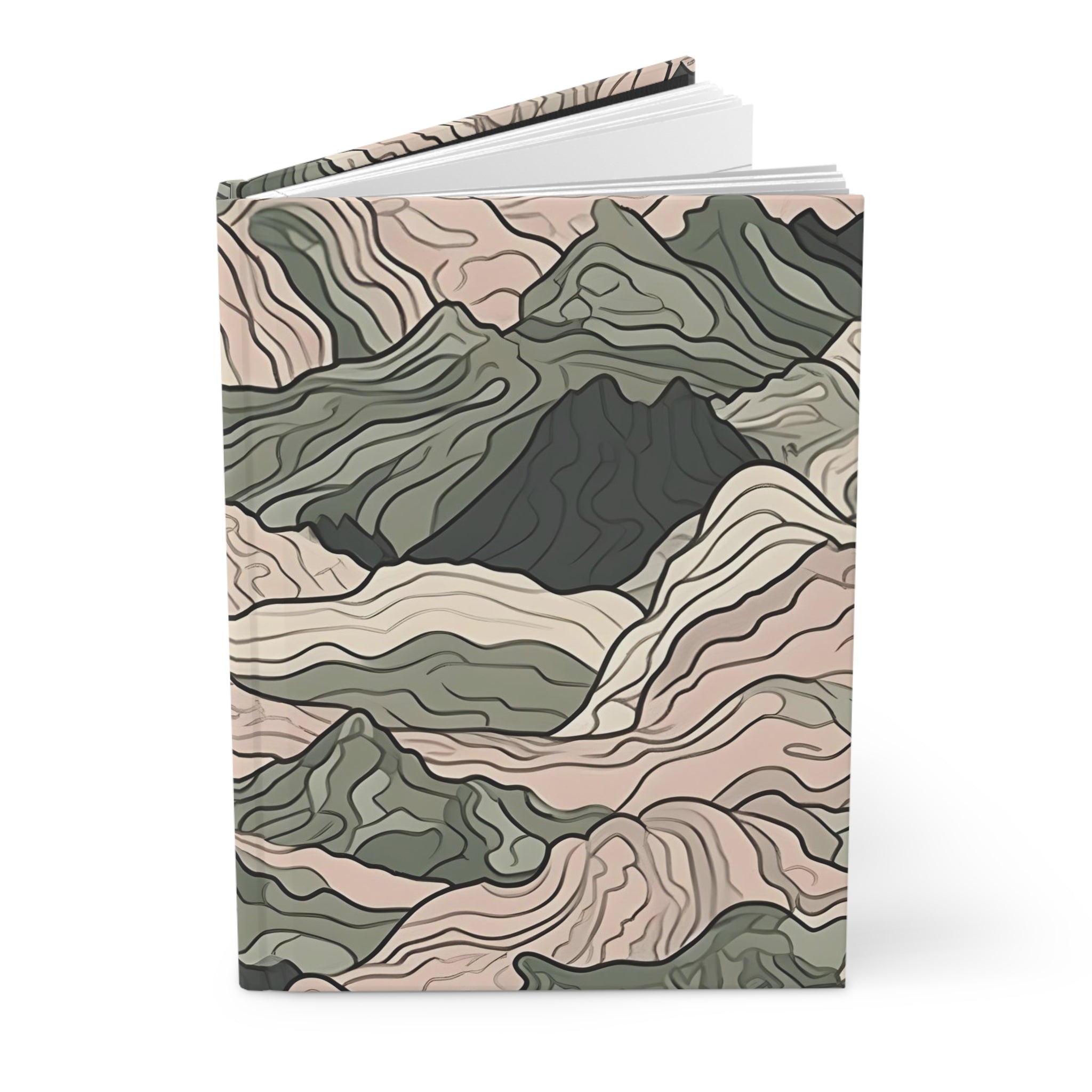 Mountain Camouflage Hardcover Journal - Ruled Pages - Outdoor Adventure Notebook - Hiking, Camping, Hunting Journal - Gift for Nature Lovers