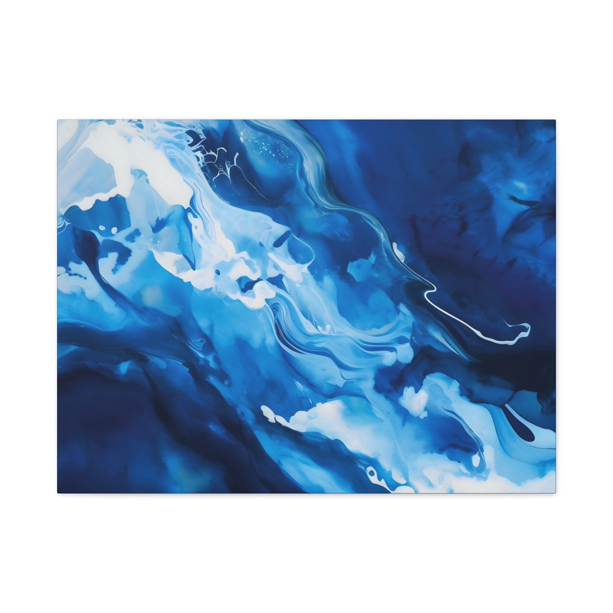 Stunning Blue Watercolor Canvas Art - Tranquil Wall Decor in Multiple Sizes - Perfect for Home & Office Spaces