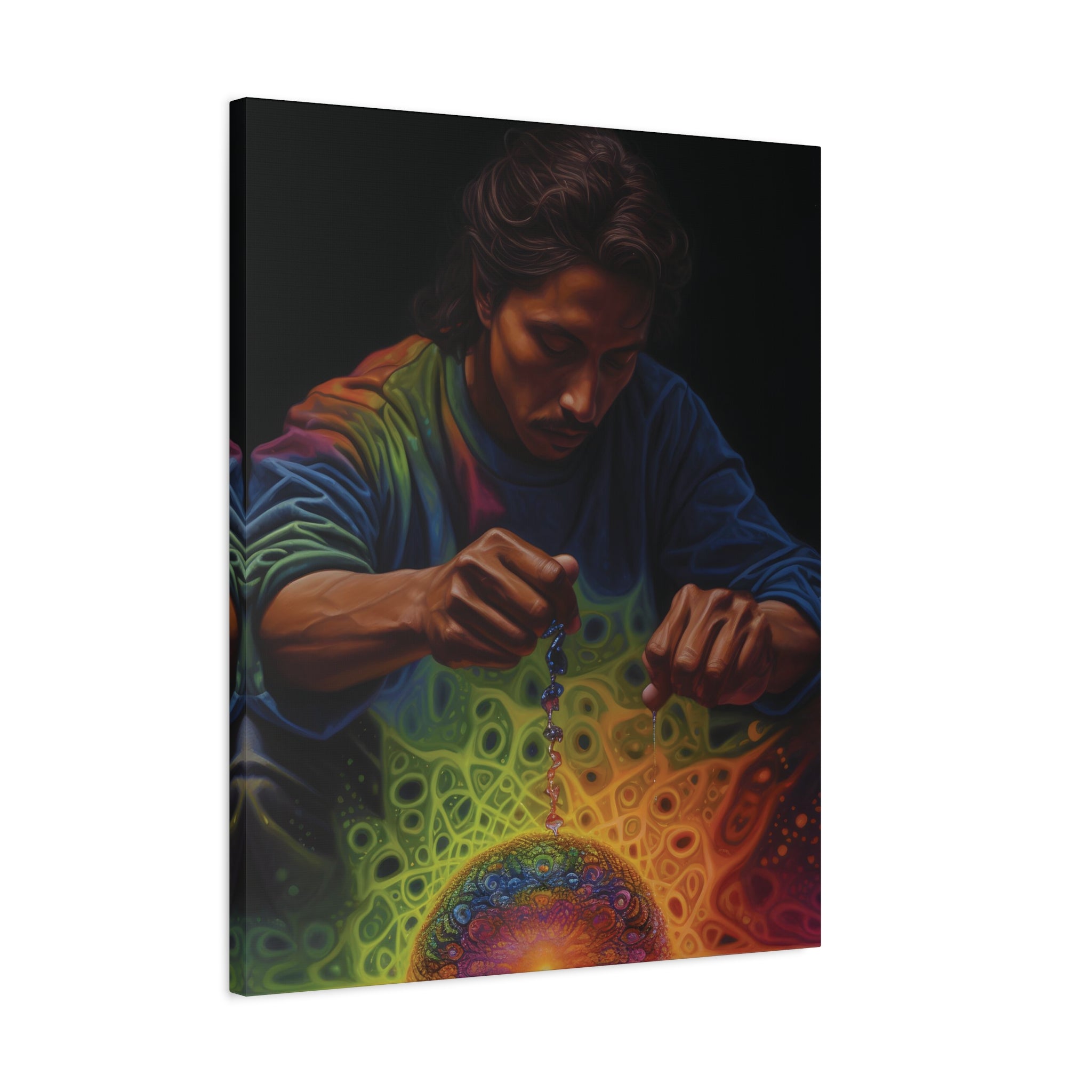 World Weaver Shaman Canvas Print - Spiritual Wall Art  Canvas Stretched, 1.25''