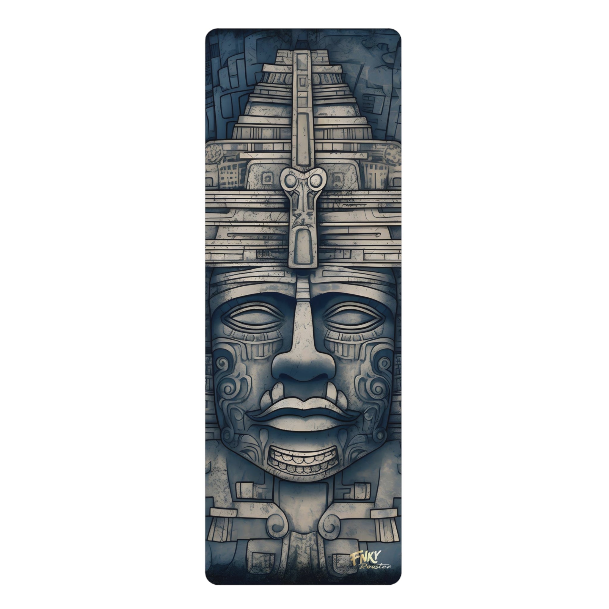 Ancient Mayan Design Yoga Mat Perfect for Vinyasa, Ashtanga, Pilates & Home Workouts - FNKY ROOSTER DESIGNS