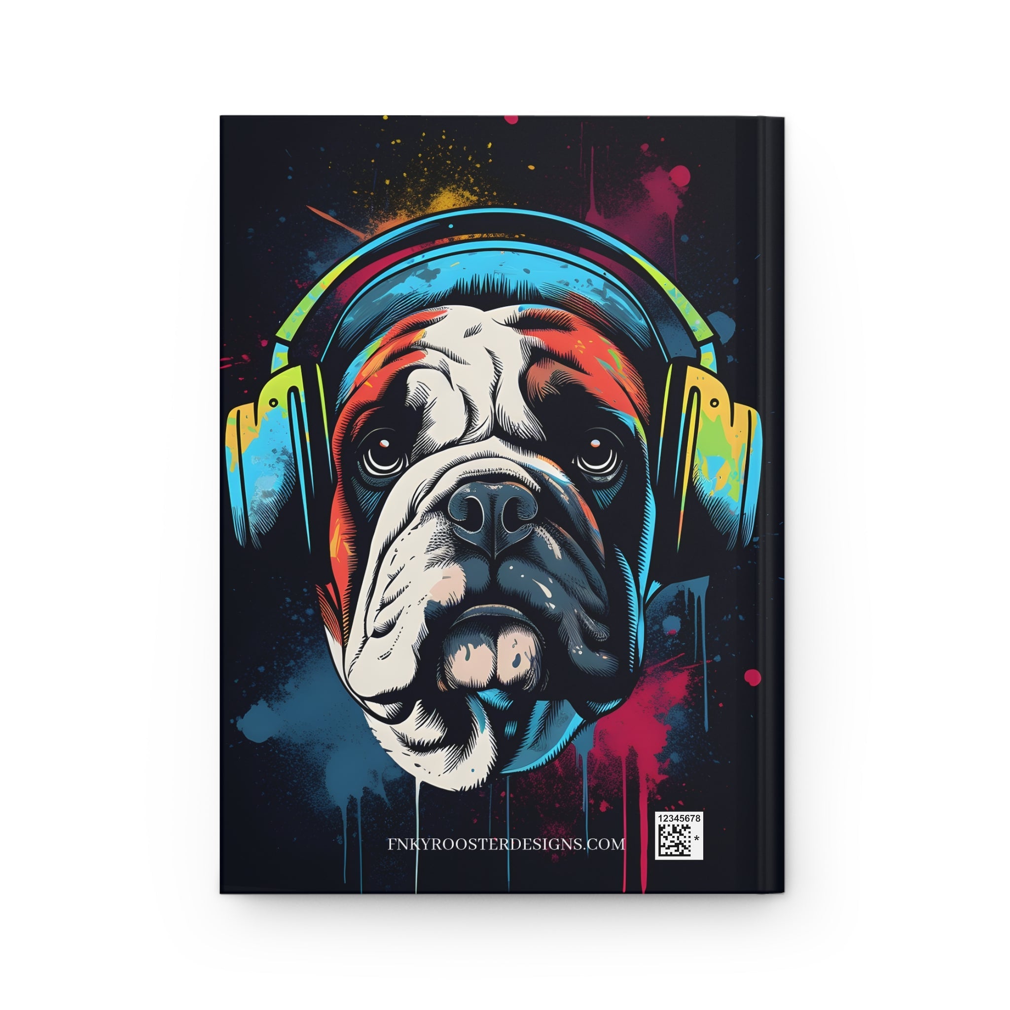 Bulldog Blitz Street Art Hardcover Journal (Back to School / Gratitude / Manifesting Journal) - FNKY ROOSTER DESIGNS