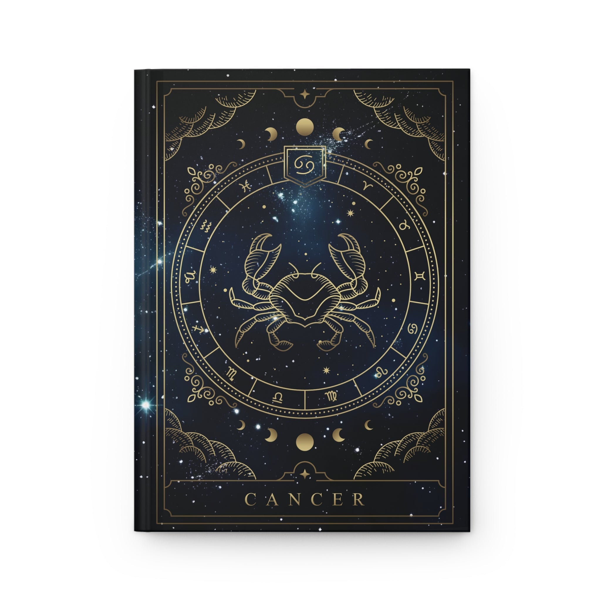 Cancer Horoscope Zodiac Matte Hardcover Journal Rule Lined Pages for the Intuitive Cancer - FNKY ROOSTER DESIGNS