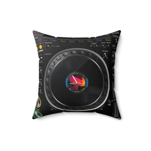 CDJ3000 Pillow Spun Polyester Square Pillow for music lovers and DJ - FNKY ROOSTER DESIGNS