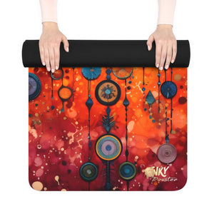 Cosmic Mandala Yoga Mat Perfect for Vinyasa, Ashtanga, Pilates & Home Workouts - FNKY ROOSTER DESIGNS