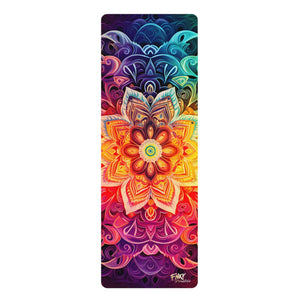 Cosmic Mandala Yoga Mat Perfect for Vinyasa, Ashtanga, Pilates & Home Workouts - FNKY ROOSTER DESIGNS