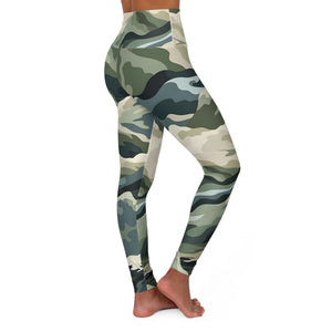 Desert Camo High Waisted Yoga Leggings - Great for yoga, Pilates, cycling, working out, active leisure wear - FNKY ROOSTER DESIGNS