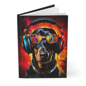 Doberman Alley Edge Hardcover Journal Great gift for Dog Lovers (Back to School / Gratitude / Manifesting Journal) - FNKY ROOSTER DESIGNS