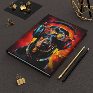 Doberman Alley Edge Hardcover Journal Great gift for Dog Lovers (Back to School / Gratitude / Manifesting Journal) - FNKY ROOSTER DESIGNS