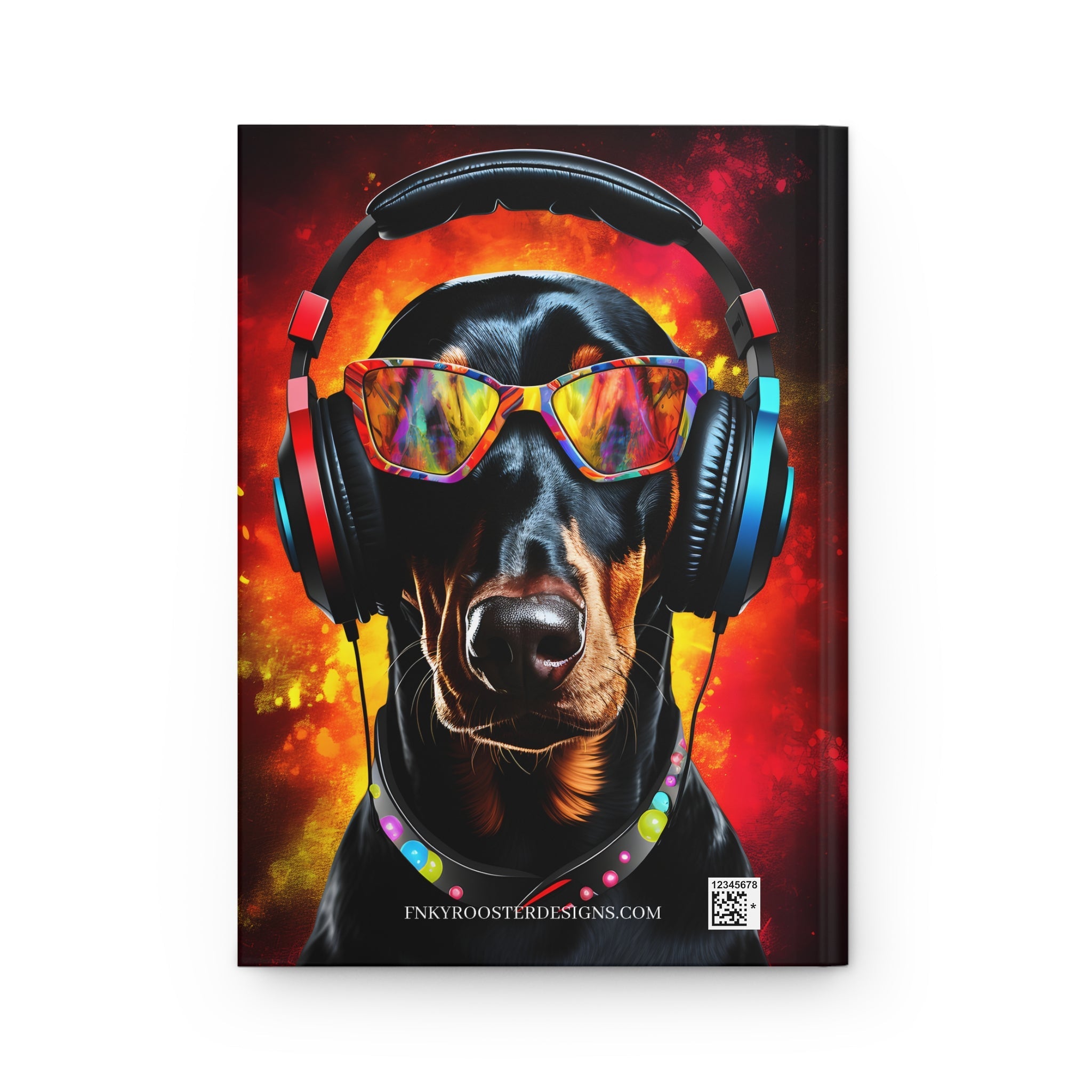 Doberman Alley Edge Hardcover Journal Great gift for Dog Lovers (Back to School / Gratitude / Manifesting Journal) - FNKY ROOSTER DESIGNS