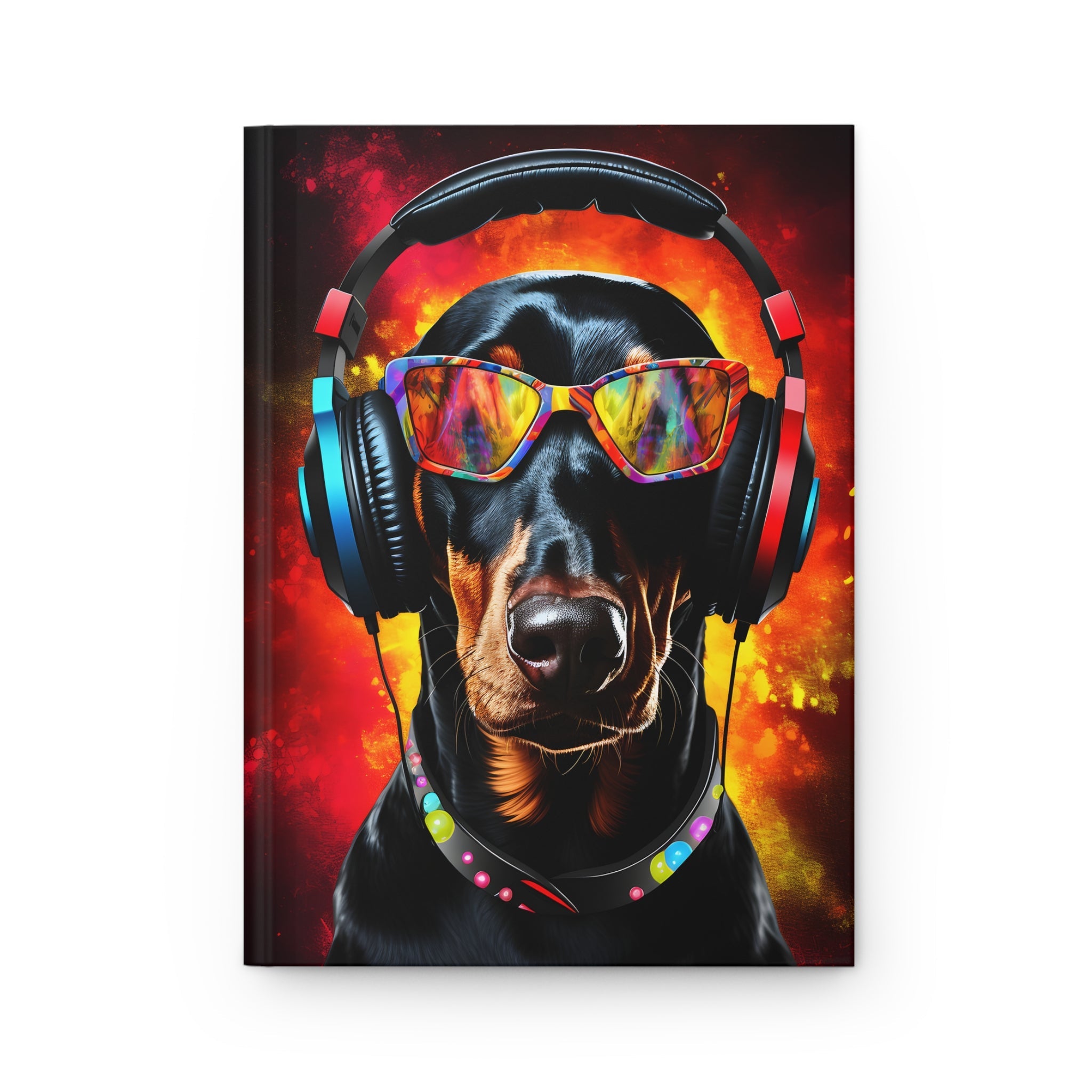 Doberman Alley Edge Hardcover Journal Great gift for Dog Lovers (Back to School / Gratitude / Manifesting Journal) - FNKY ROOSTER DESIGNS