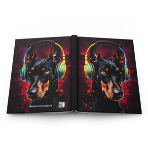 Doberman Beats Street Art Hardcover Journal Great gift for Dog lovers (Gratitude / Manifesting / Affirmation) - FNKY ROOSTER DESIGNS