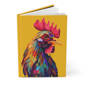 FNKY Rooster Yellow Hard Cover Journal (Back to School / Gratitude / Manifesting Journal) - FNKY ROOSTER DESIGNS