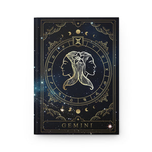 Gemini Horoscope Zodiac Matte Hardcover Journal – Rule Lined Pages for the Dynamic Gemini - FNKY ROOSTER DESIGNS