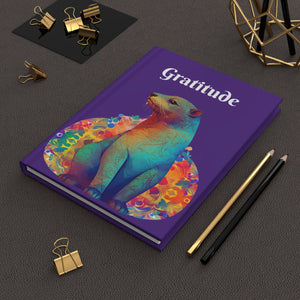 Grateful Otter Purple Hardcover Journal (Back to School / Gratitude / Manifesting Journal) - FNKY ROOSTER DESIGNS