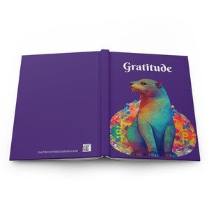 Grateful Otter Purple Hardcover Journal (Back to School / Gratitude / Manifesting Journal) - FNKY ROOSTER DESIGNS