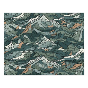 Mountain Camo Jigsaw Puzzle: Choose Your Challenge with 30 to 1000 Pieces - Ships in Gift - Ready Metal Tin - FNKY ROOSTER DESIGNS