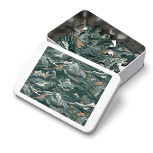 Mountain Camo Jigsaw Puzzle: Choose Your Challenge with 30 to 1000 Pieces - Ships in Gift - Ready Metal Tin - FNKY ROOSTER DESIGNS