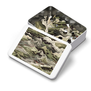 Mountain Camo Jigsaw Puzzle: Choose Your Challenge with 30 to 1000 Pieces - Ships in Gift - Ready Metal Tin - FNKY ROOSTER DESIGNS