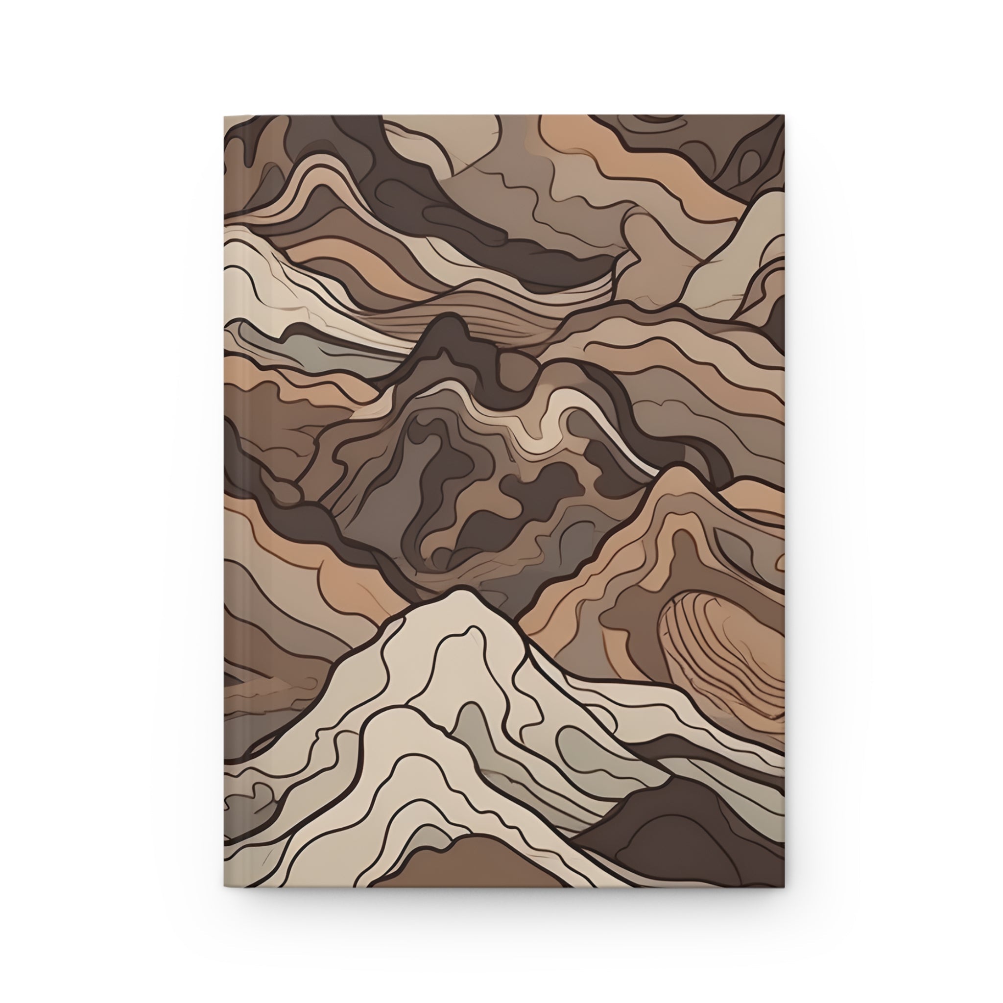 Mountain Camouflage Hardcover Journal - Ruled Pages - Outdoor Adventure Notebook - Hiking, Camping, Hunting Journal - Gift for Nature Lovers - FNKY ROOSTER DESIGNS