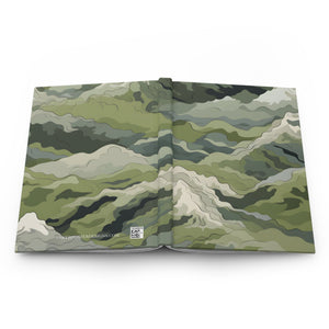 Mountain Camouflage Hardcover Journal - Ruled Pages - Outdoor Adventure Notebook - Hiking, Camping, Hunting Journal - Gift for Nature Lovers - FNKY ROOSTER DESIGNS
