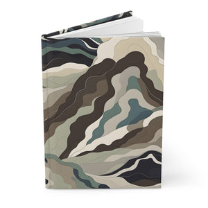 Mountain Camouflage Hardcover Journal - Ruled Pages - Outdoor Adventure Notebook - Hiking, Camping, Hunting Journal - Gift for Nature Lovers - FNKY ROOSTER DESIGNS