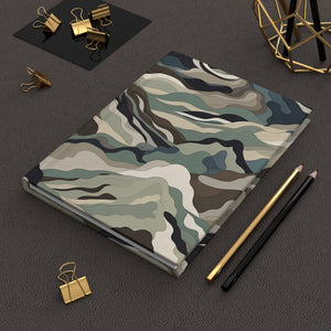 Mountain Camouflage Hardcover Journal - Ruled Pages - Outdoor Adventure Notebook - Hiking, Camping, Hunting Journal - Gift for Nature Lovers - FNKY ROOSTER DESIGNS