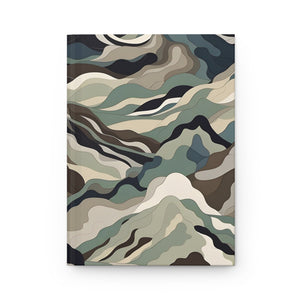 Mountain Camouflage Hardcover Journal - Ruled Pages - Outdoor Adventure Notebook - Hiking, Camping, Hunting Journal - Gift for Nature Lovers - FNKY ROOSTER DESIGNS