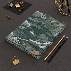 Mountain Camouflage Hardcover Journal - Ruled Pages - Outdoor Adventure Notebook - Hiking, Camping, Hunting Journal - Gift for Nature Lovers - FNKY ROOSTER DESIGNS