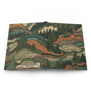 Mountain Camouflage Hardcover Journal - Ruled Pages - Outdoor Adventure Notebook - Hiking, Camping, Hunting Journal - Gift for Nature Lovers - FNKY ROOSTER DESIGNS