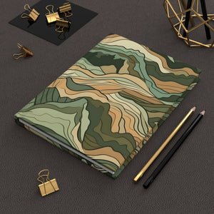 Mountain Camouflage Hardcover Journal - Ruled Pages - Outdoor Adventure Notebook - Hiking, Camping, Hunting Journal - Gift for Nature Lovers - FNKY ROOSTER DESIGNS